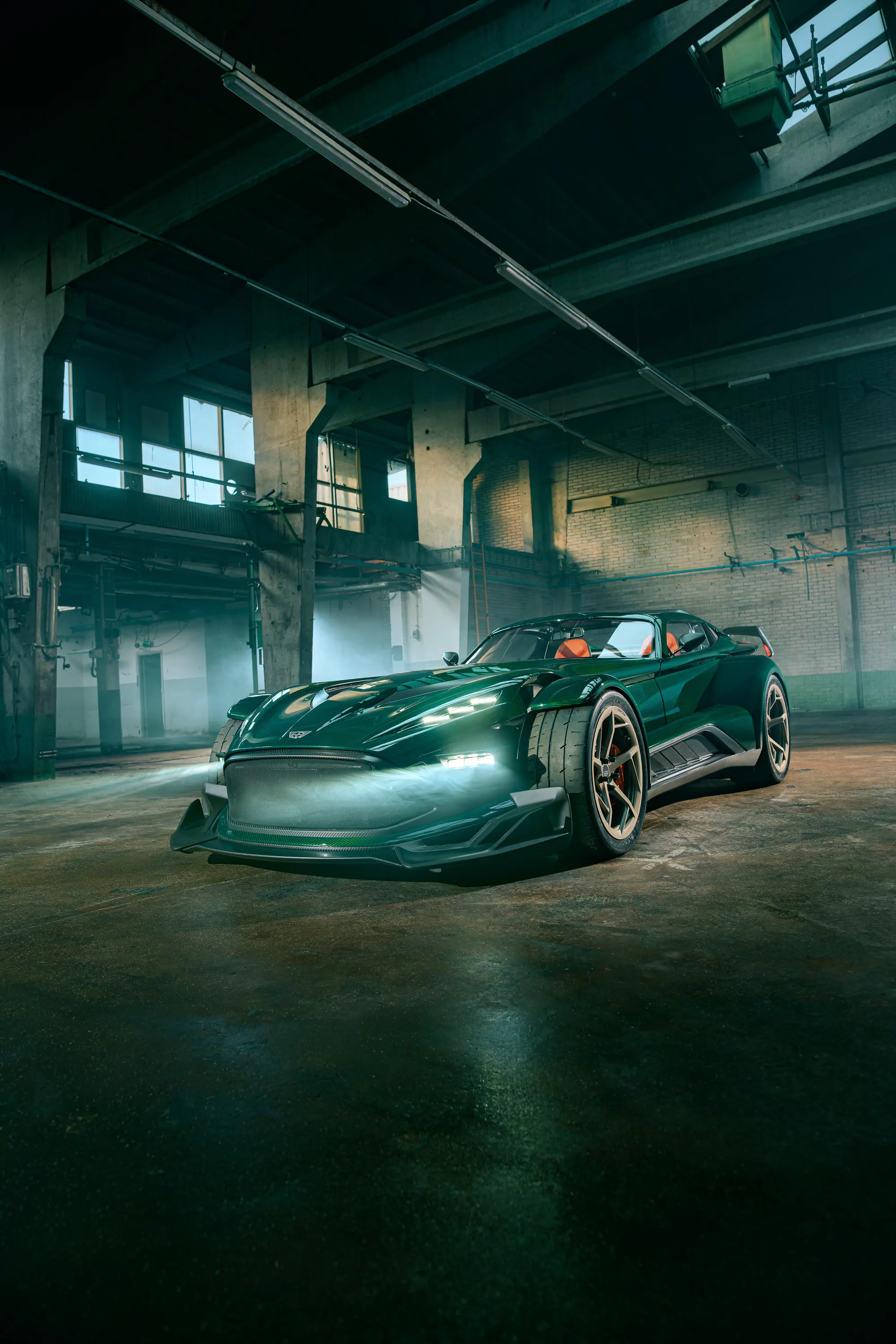 Donkervoort P24 RS in a dark industrial hall