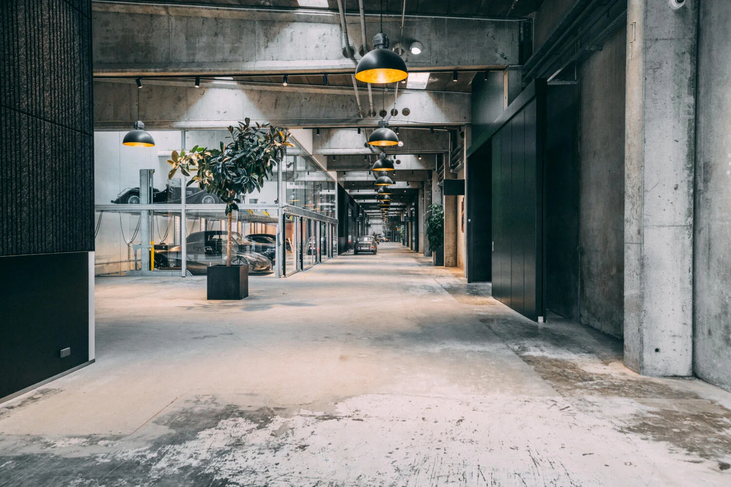The industrial architecture and interior of MY GARAGE in Vejle